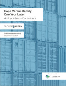 Latest Cloud Foundry Survey Reveals Container Production Deployment Remains Sluggish, Contrary to Industry Hype