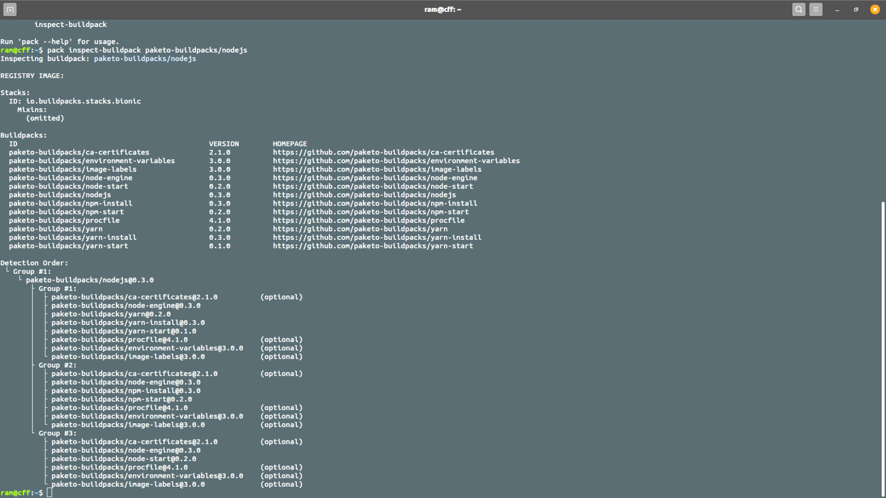 A terminal screenshot